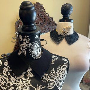 Peter Pan Collars - NEW - Bundle of 2 black collars for dresses or tops